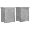 Stalci za biljke 2 kom siva boja betona 15 x 15 x 20 cm drveni