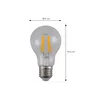Arcchio LED-žarnica Filament, E27 7,2W, 3000K, prozorna, 1521 lm - prozorno - Steklo