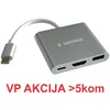 A-CM-HDMIF-05 Gembird TYPE-C TO HDMI + USB3.0 + PD ALUMINIUMA-CM-HDMIF-05 ** Gembird TYPE-C TO HDMI + USB3.0 + PD ALUMINIUM