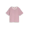 TOM TAILOR DENIM Majica temno roza / bela