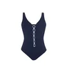 SUNFLAIR Enodelne kopalke temno modra/bela