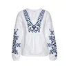 LASCANA Bluza modra/bela