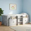 Ormarić za krevet s vratima 2 pcs Betonska siva 66 x 35 x 48 cm