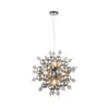 Endon 81583 - Luster na sajli JOULES 9xE14/7W/230V sjajni hrom/zadimljeno staklo