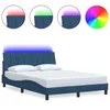 Vidaxl Posteljni okvir brez vzmetnice Hanko moder 140x190 cm blago