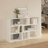 HANAH HOME Polica za knjige Aruba White Anthracite