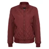 Womens Diamond Quilt Nylon Jacket Burgundy