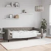 shumee vidaXL Kavč z ležiščem, taupe, 90x200 cm, oblazinjenje iz blaga