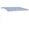 Automatska tenda sa senzorom LED 400x350 cm plavo-bijela