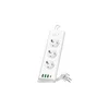 Produžni razvodnik sa prekidačem LINEA PRO 3x230V + 3xUSB-A + 1xUSB-C SCHUKO 3 m beli