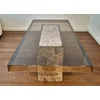 Casa Padrino luxury dining table gray 200 x 100 x H. 75 cm - Marble kitchen table with glass table top - Dining room furniture - Marble furniture - Luxury furniture