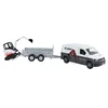 Otroški globus Traffic VW Transporter s prikolico 27 cm vzvratna vožnja z mini bagrom