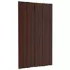 vidaXL Strešni panel 12 pcs Rjava 80 x 45 cm Pocinkano jeklo
