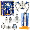 slomart LEAN TOYS Vesoljski Komplet: Postaja, Raketa, Šatl, Sateliti, Astronavti, Luči
