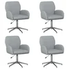 Okretne radne stolice 4 kom. 54 x 58 x 90 cm Svjetlosiva