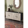 Hanah Home komoda Ilay 150, 150 cm, antracit / travertin / srebrna