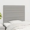 Vidaxl Vzglavje za posteljo svetlo sivo 100x5x118/128 cm blago