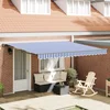 Okvir tende Plava i bijela 400 × 300 cm Poliester s PU premazom