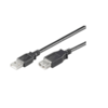 Microconnect USB2.0, M/F, 1.8m 1.8m USB A USB A Male Female Black USB cable