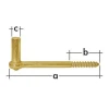 DOMAX DOMAX Ročaj za privijanje 106x48mm fi16 ZLATO CINK