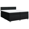Vidaxl Box spring postelja z vzmetnico črn 200x200 cm blago