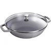 Wok s steklenim pokrovom O 30 cm grafit siva Staub