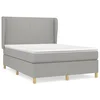 Vidaxl Box spring posteljni z vzmetnico svetlo siv 140x190 cm blago