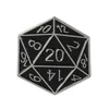 shumee Kovinski RPG DND pin - srebrne kocke D20