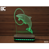 Black Cut 3D Lampa Delfin, Zelena