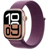 Apple Watch Series 10 [GPS 46mm case] Smartwatch with Rose Gold Aluminium Case with Plum Sport Loop. Fitness Tracker, ECG App, Always-On Retina Display, Carbon Neutral