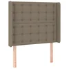 Vidaxl Vzglavje z ušesi taupe 93x16x118/128 cm blago