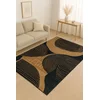 Conceptum Hypnose Tepih BSR-7, Pravougaoni, 100x140 cm, Braon-crni
