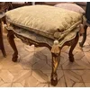 PompA¶A¶s by Casa Padrino luxury baroque stool with cushion beige pattern/brown/gold - Pompous baroque stool designed by Harald GlA¶A¶ckler - Baroque furniture - Noble & Magnificent
