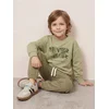 Sinsay - Loose crewneck duks sa printom - svetlo maslinasta
