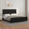 Okvir za krevet s uzglavljem crni 160x200 cm od umjetne kože