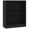 Vidaxl Knjižna omara črna 60x24x76 cm konstruiran les