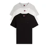 Tommy Jeans Majica svetlo siva/črna/bela