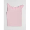Sinsay - Pamučna bluza sa tilskom aplikacijom - pastelno roze