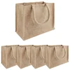 vidaXL Jutene torbe 5 pcs Naravna 26 x 22 x 14 cm 100% Tossa juta