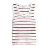 Tommy Jeans Top ESSENTIAL svetlo bež/nočno modra/krvavo rdeča