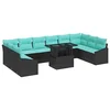 Set sofe s jastukom 11 pcs Crna i Plava poliratan