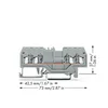 WAGO Prevodna sponka 4 mm, z natezno vzmetjo: L sive barve WAGO 279-831 100 kosov
