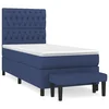 Vidaxl Box spring postelja z vzmetnico modra 100x200 cm blago