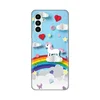 Silikonska maska za Samsung A136B/A047F Galaxy A13 5G/A04s Unicorn Print svetlo plava