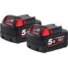 2x Akumulator 5.0 Ah Milwaukee M18 B5-2