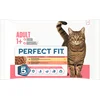 Perfect Fit Mokra mačja hrana Adult 1+, 4 x 85 g - piščanec in zelenjava, govedina in korenje - 340 g