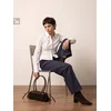 Sinsay - Pamučna jednobojna slim fit košulja - belo
