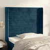Uzglavlje s ušima tamnoplavo 93x16x118/128 cm baršunasto