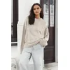 Trendyol Stone Wide Pattern Crew Neck Knitwear Sweater