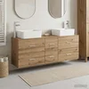 Komplet omaric za kopalnico 3 kos Artisan hrast